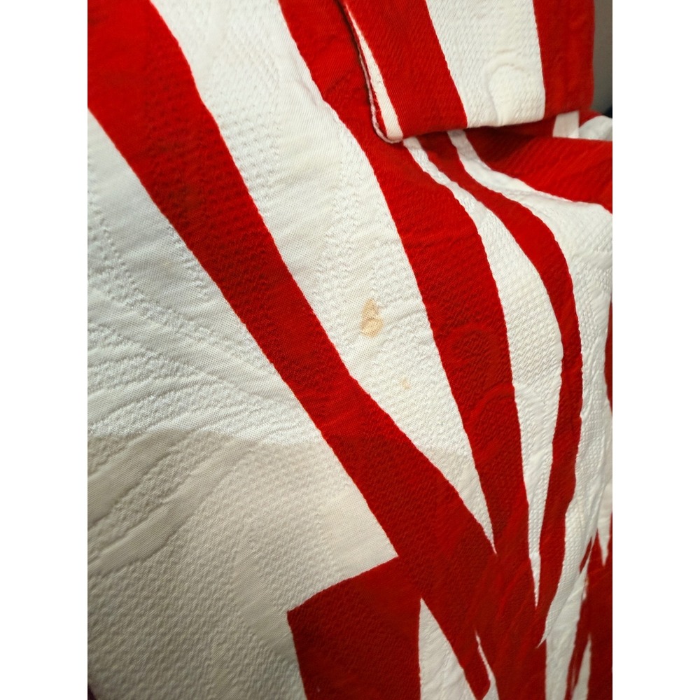 Vintage Red White Geometric Abstract Mod Skirt Suit Set Talon Zipper 60s - Picture 5 of 15